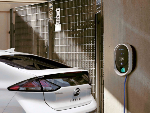 Image showing the Hyundai IONIQ Electric being charged.